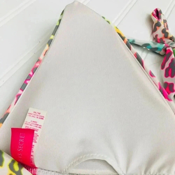 NWOT Victorias Secret colorful leopard bikini top - Picture 4 of 5